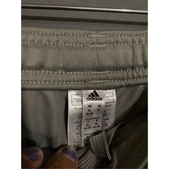 Adidas Women's Tiro 19 Training Pants White Gray Slim Fit Zip Ankle Size XL - Picture 7 of 9